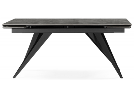 Керамический стол Дарвин 160(220)х89 серый мрамор baolai, черный Керамический стол Дарвин 160(220)х89 серый мрамор baolai, черный