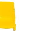 Стул GENIUS (mod 75) металл и пластик, 46x56x84cм, желтый, ножки хром