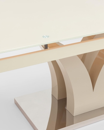 Стол обеденный Верона раскладной 160-220*90 глянцевый бежевый