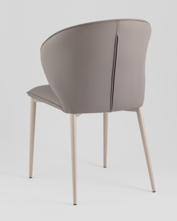 Стул обеденный Deia серая экокожа серые ножки 2 шт.