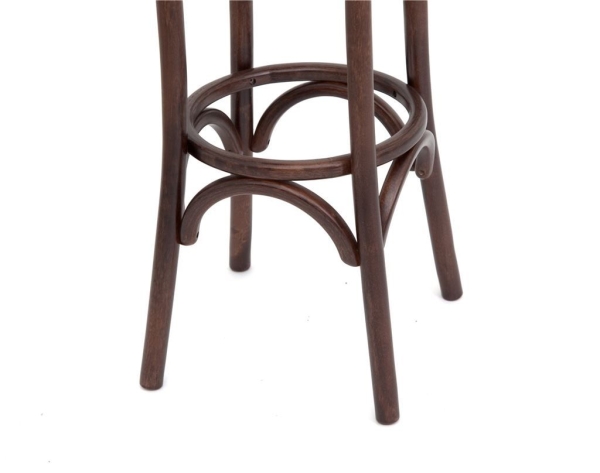 Барный деревянный табурет Венский 750 темный тон с твердым сиденьем