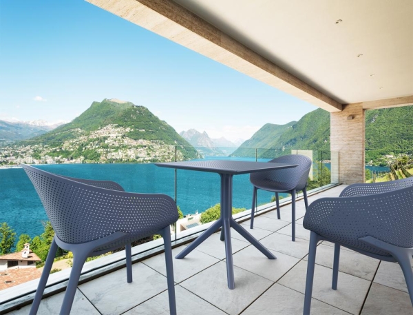 Стол пластиковый Sky Table 80 серый Стол пластиковый Sky Table 80 серый