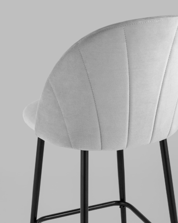 Стул полубарный Логан SN велюр светло-серый