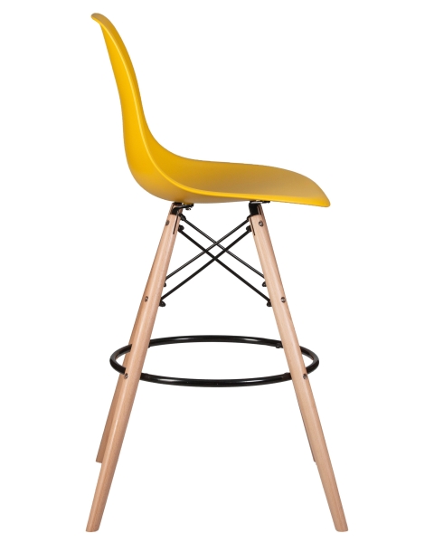 Стул барный DSW BAR ножки светлый бук горчичный Y-03