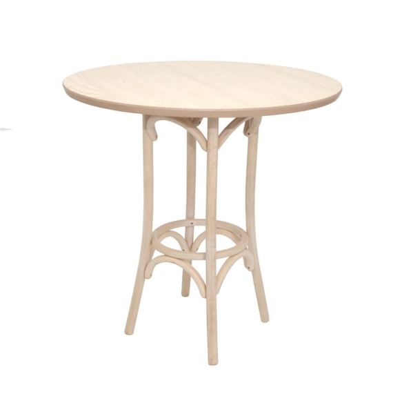 Стол деревянный круглый Зальцбург беленый дуб