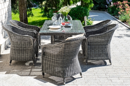 "Равенна" плетеное кресло из искусственного ротанга, графит