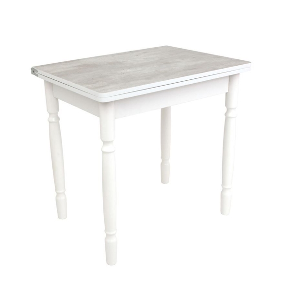 Стол "831-ЛС" метрополитан 2046, ЛДСП+кромка белая, ножки белые