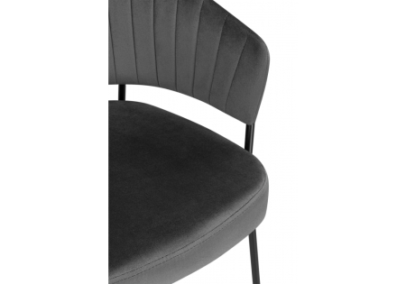 Стул на металлокаркасе Лео темно-серый (H-15), черный