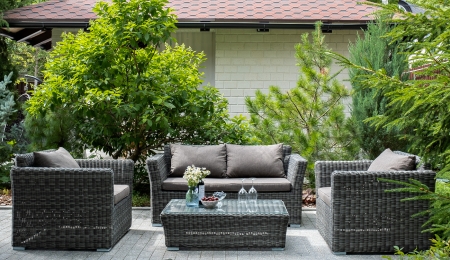 "Капучино" кресло из искусственного ротанга, графит