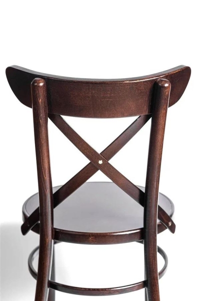 Деревянный стул венский Terra темный орех с твердым сиденьем