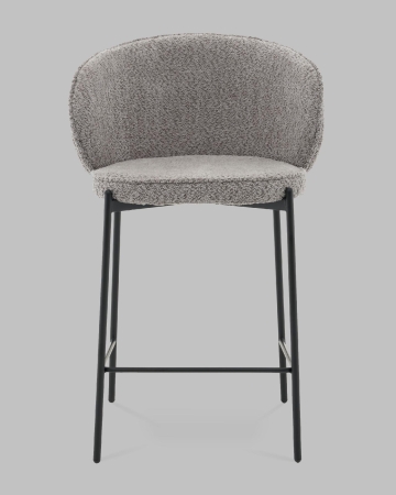 Стул полубарный Тисдейл букле серый