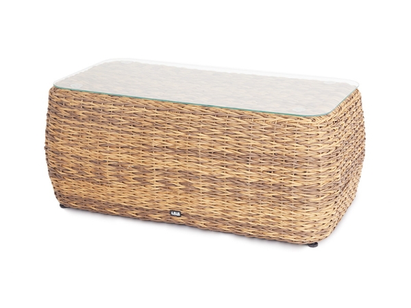 "Кальяри" журнальный столик из искусственного ротанга (гиацинт), соломенный