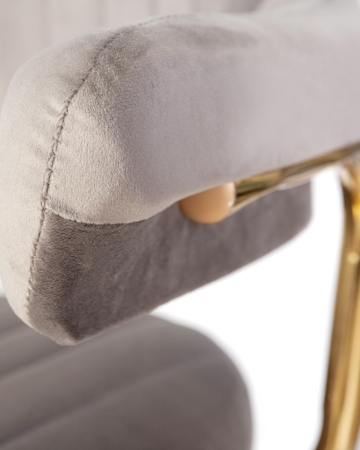 Набор 2 шт Стул барный CHARLY GOLD, серый велюр (MJ9-75)