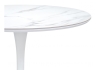 Керамический стол Тулип 90х74 белый мрамор, белый