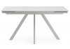 Керамический стол Вилли 140(200)х80 белый мрамор snow white, серый