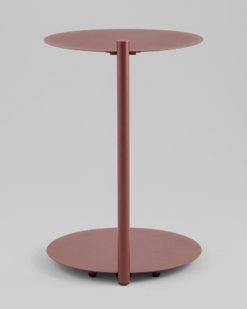 Журнальный столик Siara металл бордовый