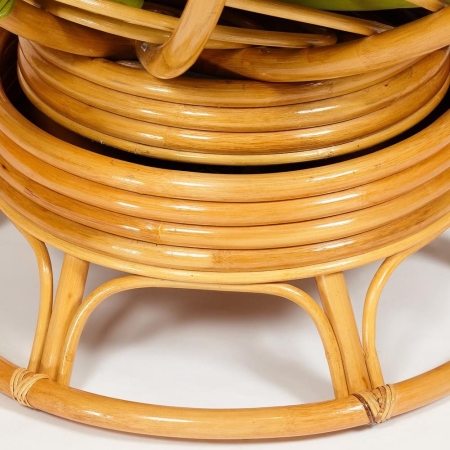 Кресло-качалка "PAPASAN" w 23 и 01 B с подушкой, мед, флок олива, 23