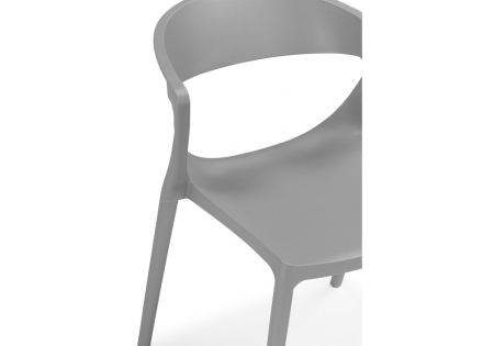 Пластиковый стул Градно жесткий серый