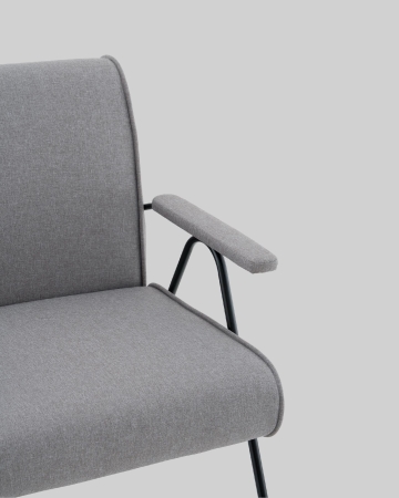 Кресло Эндино рогожка серый