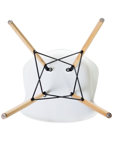 Стул обеденный DAW ножки светлый бук сиденья белый