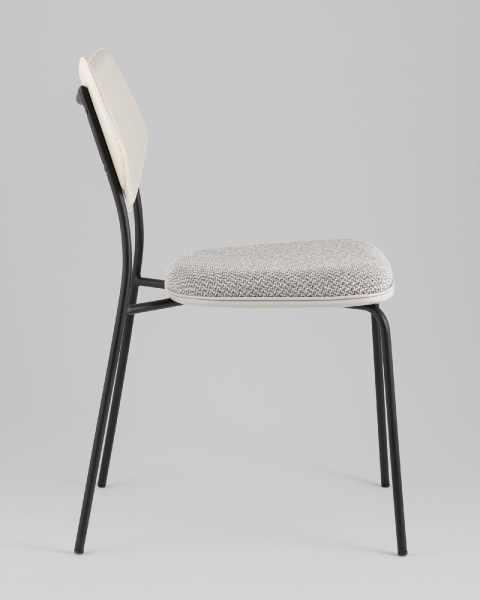 Стул обеденный Casey серый с серой экокожей