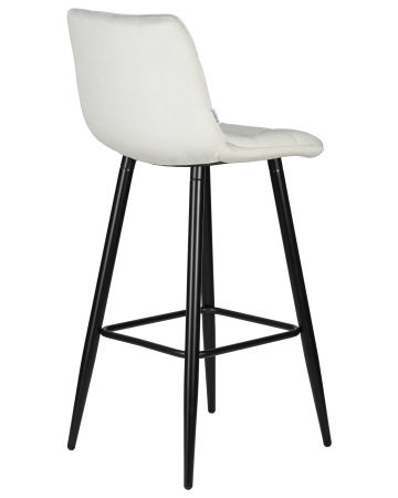 Стул барный NICOLE черные матовые ножки, светло-серый велюр 108-52