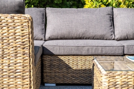 Трансформирующаяся лаунж-зона "Лунго" из искусственного ротанга (гиацинт), цвет соломенный