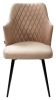 Стул HERMAN 360 градусов, бежевый #5 велюр, черный каркас