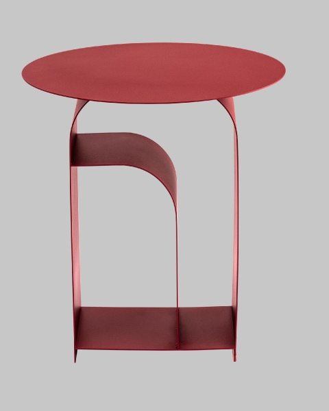 Журнальный столик Arwel металл бордовый