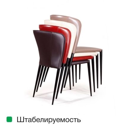 Стул Albert (Альберт) кожа ретро-красный Стул Albert (Альберт) кожа ретро-красный