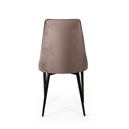 Стул Oliver бархат пепельно-бежевый, черный конус