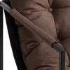 Кресло Charli коричневый, ткань и металл, мягкое сиденье, с подлокотниками
