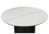 Керамический стол Гравент 90 белый мрамор snow white, черный