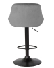 Стул барный LOGAN черный серый велюр MJ9-75