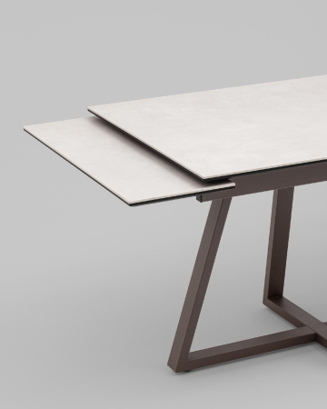 Стол Керас 120-180/80/75, столешница керамика Carmen light grey