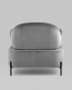 Кресло Кэнди с подлокотниками велюр серый