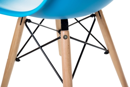 Стул обеденный LMZL-PP623 ножки светлый бук сиденья голубой