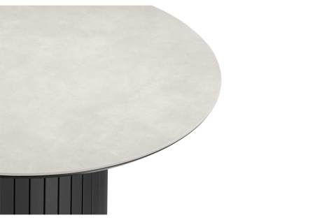 Керамический стол Гравент 90 carmen light grey, черный