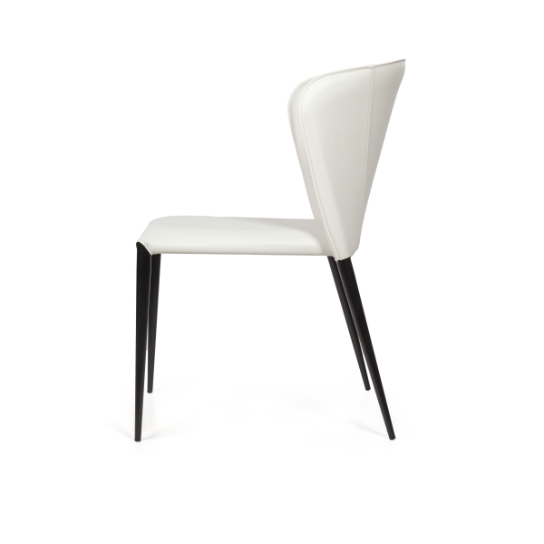 Стул Albert (Альберт) кожа белый