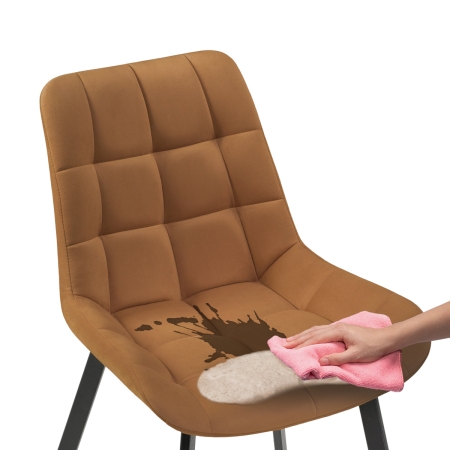 Стул на металлокаркасе Челси кирпичный, черный