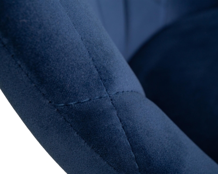 Набор 2 шт Стул барный LOGAN BLACK, синий велюр (MJ9-117)