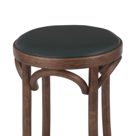 Табурет барный 650 Венский мягкий средний тон, экокожа зеленая