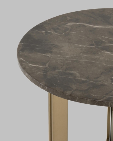 Журнальный столик Кассия 60*60 см темная керамика