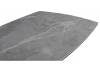 Керамический стол Фестер 160 (205) х 90 серый мрамор, пленка черная, ноги черные