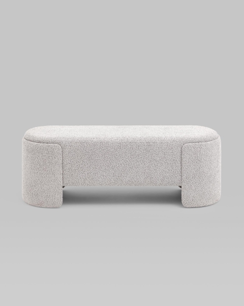 Банкетка Taks букле светло-серый