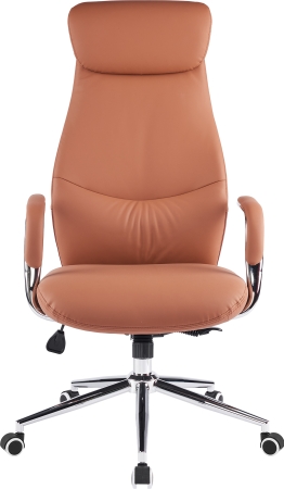 Кресло руководителя Bell экокожа коричневый