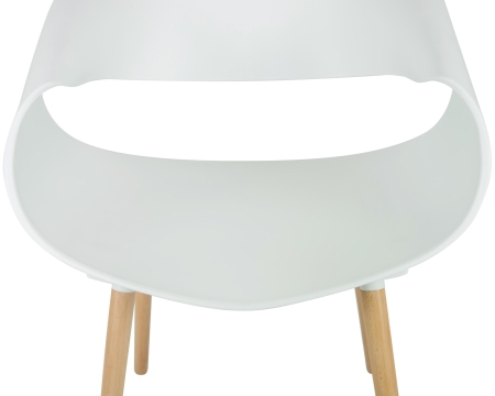 Набор 4 шт Стул обеденный ALIEN, ножки светлый бук белый (W-02)