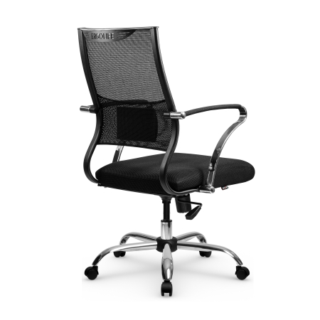 Кресло ErgoLife Sit Air M3-290K топган, стальное хромированное основание с овальным сечением лучей