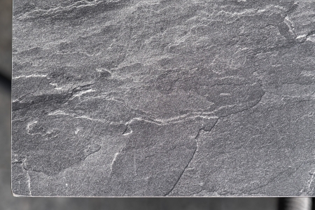 "Венето" обеденная группа на 6 персон со стульями "Милан", каркас темно-серый, роуп темно-серый