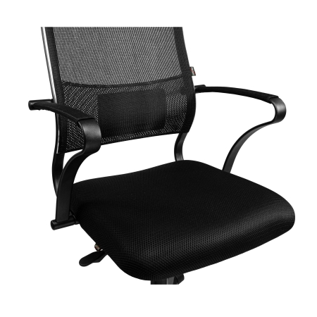 Кресло ErgoLife Sit Air M3-290K топган, пластиковое основание с треугольным сечением лучей, цвет черный